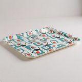 Atomic Cat 60s Lap Tray – Retro Plastic Serving Tray for Dinner or Drinks