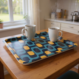 Midcentury Modern Serving Tray – Large Retro Plastic Dinner Tray