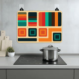 Midcentury Modern Retro Stove Cover – Vintage Kitchen Protection Mat
