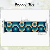 Blue Mid-Century Outdoor Privacy Screen – Waterproof Balcony Cover