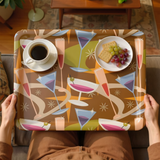 Midcentury Modern Serving Tray – Large 50s Retro Plastic Dinner Tray