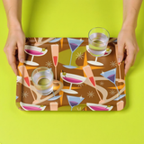 Midcentury Modern Serving Tray – Large 50s Retro Plastic Dinner Tray