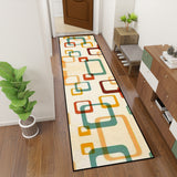 Retro 60s Runner Rug – Midcentury Modern Multi Sizes Non-Slip Polyester