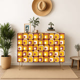 Retro Midcentury Silicone Oven Mitts – Heat Resistant Kitchen Gloves