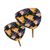 Triangle 60s Retro Tripod Nesting Table Set, Faces