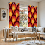 Midcentury Modern Peacock Eye Blackout Curtains: 70s Retro Multi Sizes