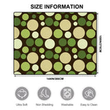 Green Retro Polka Dots Midcentury Retro Rug – Soft 70s Style Non-Slip Rug