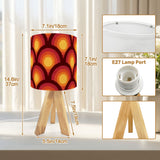 Orange Red Retro Midcentury Tripod Table Lamp – Smart LED Bedside Light
