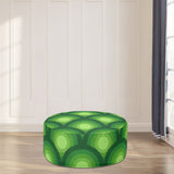 Green Retro 70s Inflatable Footstool – Midcentury Modern Ottoman