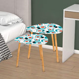 Triangle 60s Retro Tripod Nesting Table Set, Cat Geometric