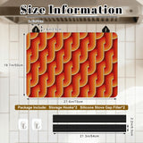 Retro Midcentury Stove Cover – 70s Vibrant Kitchen Protector Mat