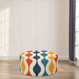 70s Style Inflatable Ottoman – Midcentury Modern Lounge Seat