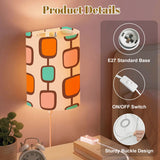 50s Retro Wall Sconces Set –  Smart LED, Geometric Orange