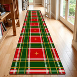 Red & Green Vintage Style Tartan Christmas Runner Rug 24" × 120"