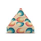 Retro 70s Bean Bag Chair Cover – Midcentury Modern Floor Seat