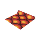 Orange Red Peacock Eye Midcentury Retro 70s Table Runner in 2 Sizes