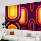 Vibrant Retro 70s Wall Decor – Midcentury Modern Peel & Stick Wallpaper