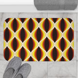 60s Honeycomb Pattern Bathroom Mat | Mid Century Retro Decor