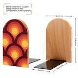 Retro 70s Wooden Bookends (Set of 2) – Midcentury Desk Shelf Decor