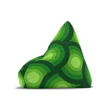 Green Shades Retro Bean Bag Chair Cover - Colorful Lounge Living Room Seat