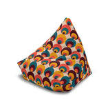 60s Retro Bean Bag Chair Cover - Lemon Decor for Lounge, Living Room, Game Rooms, White Yellow Black 2 sizes
