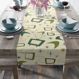 1950s 60s Retro Table Runner in 2 Sizes - Midcentury Home Decor