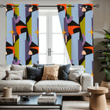 60s Retro Design Grommet Curtains: Midcentury Modern Blackout Panels