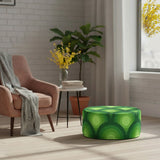 Green Retro 70s Inflatable Footstool – Midcentury Modern Ottoman