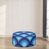 Retro 70s Inflatable Ottoman – Midcentury Modern Portable Foot Stool