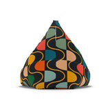 60s Retro Bean Bag Chair Cover -Midcentury Modern Home Decor