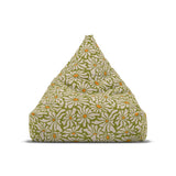 Bold 70s RETRO DAISIES Canvas Bean Bag Chair Cover Midcentury in 2 Sizes