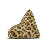 Cozy Animal LEOPARD PRINT Bean Bag Chair Cover - Fun Decor for Kids' Rooms, Game Rooms, Living Room, Lounge - Beige Brown - 2 sizes
