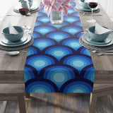 Midcentury Inspired Placemats – 70s Blue Retro Double Sided Heat Proof