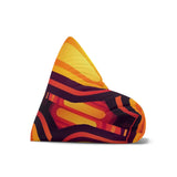 Retro 70s Bean Bag Chair Cover | Cozy Floor Seating in 2 Sizes | Midcentury Modern Decor Gift for Kids Adults | Orange Burgundy Yellow