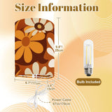 70s Retro Wall Sconces Set –  Smart LED, Flowers Orange