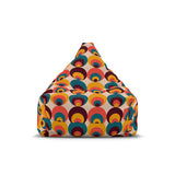60s Retro Bean Bag Chair Cover - Lemon Decor for Lounge, Living Room, Game Rooms, White Yellow Black 2 sizes
