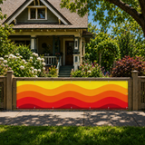 Sunny Waves Outdoor Privacy Screen – Retro Balcony Windbreak