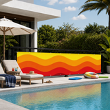 Sunny Waves Outdoor Privacy Screen – Retro Balcony Windbreak