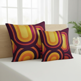 Midcentury Retro 70s Throw Pillow Cover – Vintage Pattern Accent
