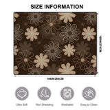 Large Floral 70s Retro Area Rug 12x9 ft – Midcentury Pattern Non-Slip Rug