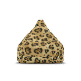 Cozy Animal LEOPARD PRINT Bean Bag Chair Cover - Fun Decor for Kids' Rooms, Game Rooms, Living Room, Lounge - Beige Brown - 2 sizes