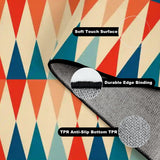Retro 60s Mod Style Area Rug – Midcentury Diamonds Floor Decor