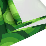 Green Peacock Eye Retro 70s Table Runner in 2 Sizes - Midcentury Decor