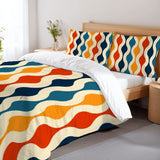 Colorful 70s Retro Duvet Cover Set: Midcentury Modern Home