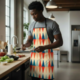 Atomic Retro 60s Print Apron with Front Pocket – Midcentury Kitchen Style