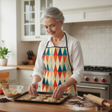 Atomic Retro 60s Print Apron with Front Pocket – Midcentury Kitchen Style