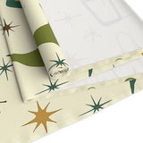 1950s 60s Retro Table Runner in 2 Sizes - Midcentury Home Decor - retro table linen