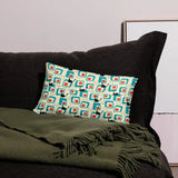 1950s Atomic Cat Retro Throw Pillow Midcentury Cushion Home Decor - 20″×12″ - retro pillow