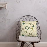 1960s Atomic Retro Pattern Premium Throw Pillow - retro pillow