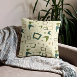 1960s Atomic Retro Pattern Premium Throw Pillow - retro pillow